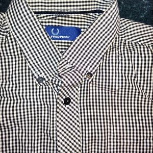Fred Perry Short Sleeve Button Down Gingham Shirt